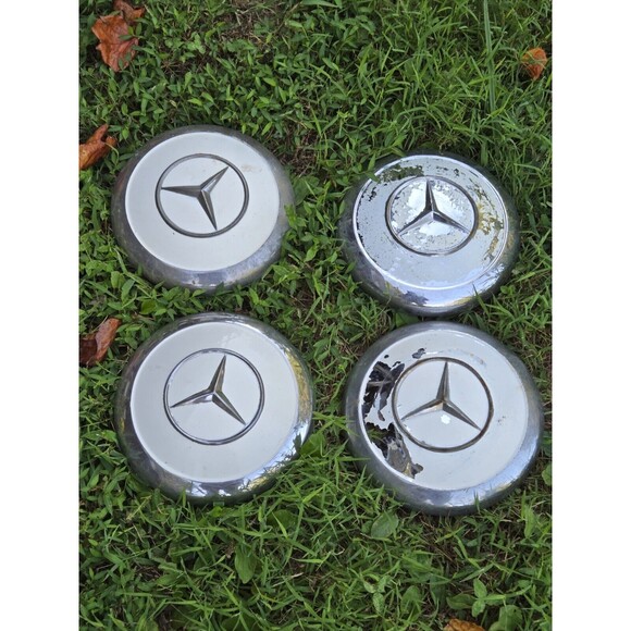 Mercedes Chrome Hubcaps 190 sl 300 sl Gullwing Ponton w111 w113 Pagoda w100 - Picture 1 of 12